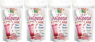 Nature's Bridge Falooda Mix Rose Flavour / Rose Falooda -800 Gm (Pack of 200 Gm x 4) 800 g