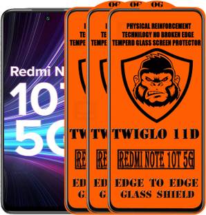 TWIGLO Edge To Edge Tempered Glass for REDMI NOTE 10T 5G
