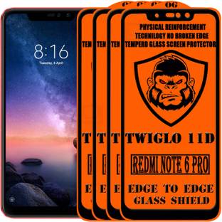 TWIGLO Edge To Edge Tempered Glass for Mi Redmi Note 6 Pro