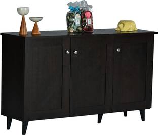 DeckUp Lexis 3-Door Dark Wenge Engineered Wood Shoe Rack