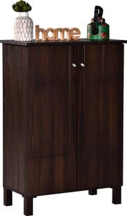 DeckUp Alvo 2-Door Walnut Engineered Wood Shoe Rack