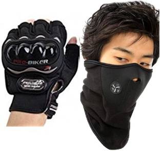 Wild Panda Biking Glove (XL), Half finger & Face Mask Riding Gloves