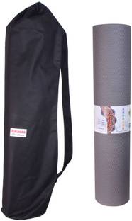 Bikauaa 100% Eco Friendly Anti Skid Exercise & Gym Mat With Bag Black 6 mm Yoga Mat