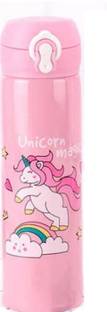 Amaflip Unicorn Stainless Steel Insulated Water Bottle for Girls Kids 500 ml
