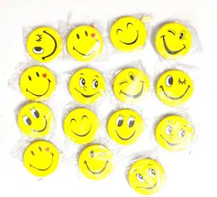 D'Mega Mart 15 Pcs Smiley Face Expressions Button Pins Badge
