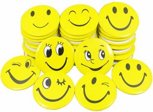 D'Mega Mart Smiley Face Expressions 15 Button Pins Badge