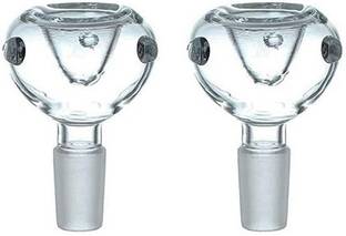 WellMountain Glass Bowl Shooter for Bongs/Water Pipes (14.4mm Bowl) Pack of 2 Beer Bong Funnel