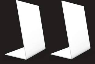 Capital Plastic Industries 2 Compartments Acrylic L shape QR Code stand