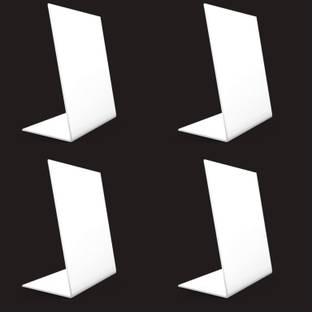 Capital Plastic Industries 4 Compartments Acrylic 6*4 L Shape QR Code stand (Pack of 4)