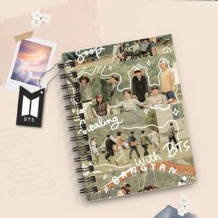 DI-KRAFT BTS Boys Printed Diary for Office use New Collection of BTS 2022 A5 Diary Unruled 160 Pages