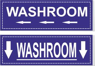 GOODPRINTZONE Washroom Sign Board Size 4 X 12 Inch Pack Of 1 Set Emergency Sign