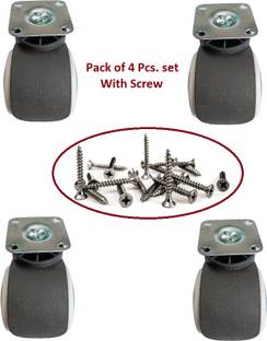 Biway White Plate Type Wheels Appliance Furniture Caster