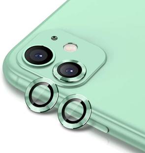 Evett Back Camera Lens Ring Guard Protector for iPhone 11 Metal With Glass HD Camera Quality