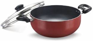 Prestige Omega Deluxe Kadhai 30 cm diameter with Lid 6 L capacity