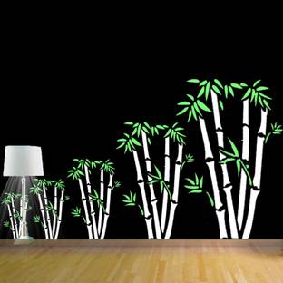 ARandNJ Painting Wall Stencils, (Size:- 16 X 24 Inch) BOTANICAL THEME- Bamboo Art DIY Reusable Design Ideal For Home and Office Decoration Modern Print Under199 Paint Roller