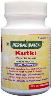 Herbal Daily Kutki (Picrorhiza Kurroa) 30 Veg. Capsule Single herb 200 mg Capsules