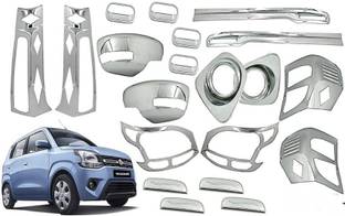 AMARIO Premium Quality Chrome Combo kit for Wagon R 2019-Present Set of 20 Pieces Chrome Maruti WagonR Front Garnish