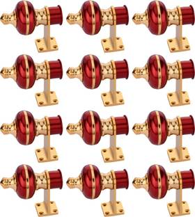 Sun Shield Gold, Maroon Curtain Hooks Metal