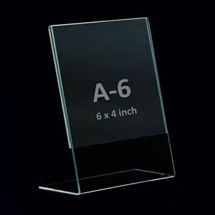 CPI 1 Compartments Acrylic High Quality Transparent QR Code Stand Bar Code Standee Holder