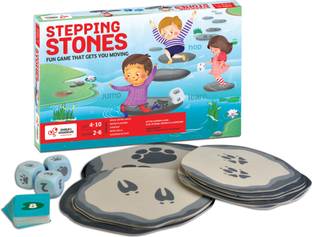 Chalk and Chuckles Stepping Stones, Active Movement Math Game, Ages 4-8 Fun Learning Activity Kit