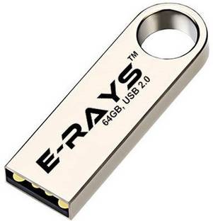 E-Rays PD64-2.0 64 GB Pen Drive Compatible with Audio Player, Desktop Computer, Gaming Console, Laptop, Netbook, Television USB 2.0 Metal Case
