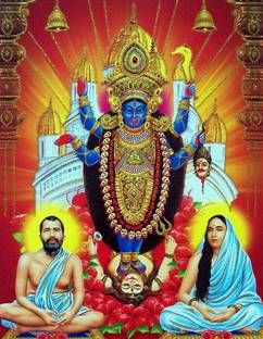 Wall gallery 45.72 cm Popular Dakshineswar With Ramkrishna dev Maa Sarada Plc GlowingSticker18 x12Inc Self Adhesive Sticker
