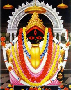 Wall gallery 45.72 cm kalighat maa kali real image transforming power of timeGlowing Sticker18 x12 Inc Self Adhesive Sticker