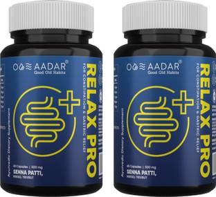 AADAR RE-LAX PRO Fast Relief from Constipation and Acidity, 60 Capsules (Pack of 2)