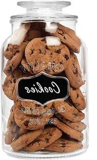 GRACIOUS MART Glass Cookie Jar  - 1500 ml