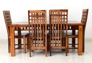Divine Arts Solid Sheesham Wood 6 Seater Dining Table Set Solid Wood 6 Seater Dining Set