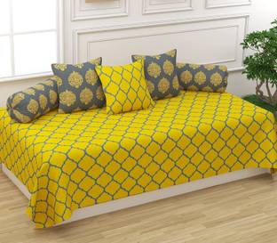 Trance Home Linen Cotton Damask Diwan Set