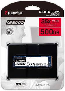KINGSTON A2000 M.2 2280 NVMe PCIe Interface 500 GB Desktop, Laptop Internal Solid State Drive (SSD) (SA2000M8-500G)