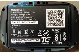 LIFON Mobile Battery For  Reliance H12348 Jio WiFi 4G Router Jiofi2 m2