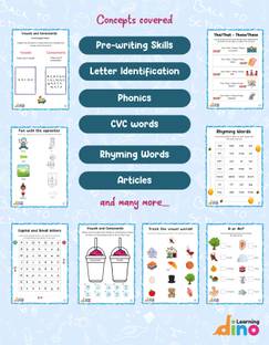 Learningdino LKG English Practice Worksheets Pack