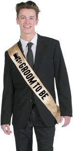 hubops Groom to be Sash gold for Party Decoration Groom to be sash