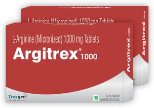 Trexgen ARGITREX L-Arginine Micronized 1000mg Nitric oxide booster, Blood circulation,ED