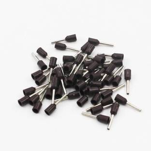 ERHIndia (100 Pcs) Copper Crimp Ferrules Wire Connector Sleeves Copper Crimp Connector E1508 Wire Connector