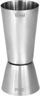 KARFE STAINLESS STEEL DOUBLE SIDE PEG MEASURE 30/60 ML DRINK MEASURE BARWARE TOOL 1 - Piece Bar Set