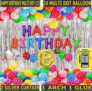 KR 8TH Birthday Decorations Kit for Boys and Girls 43pcs