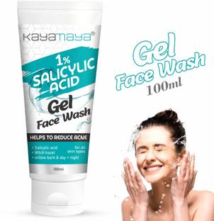 Kayamaya 1% Gel with Salicylic & Witch Hazel for Active Acne Face Wash