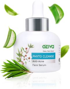 OZiva Phyto Cleanse Anti-Acne Face Serum (with Phyto Niacinamide, Tea Tree Oil, Aloe & Neem) for Acne Control and Acne Scar, Blemish Reduction