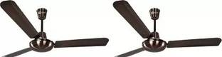 Orient Electric Quasar Brushed copper pack of 2 1200 mm 3 Blade Ceiling Fan with 1 Year Warranty Anti ...