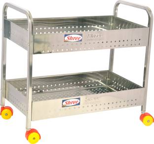 marutimetals Stainless Steel Kitchen Trolley