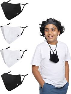 MASQ School_Combo_Medium_Black-White_04 Reusable, Washable Cloth Mask