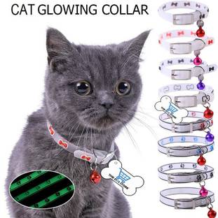 THE DDS STORE Cat Collar Cat Kitten Reflective Adjustable Collar with Bells Cat Radium Collar Cat Everyday Collar