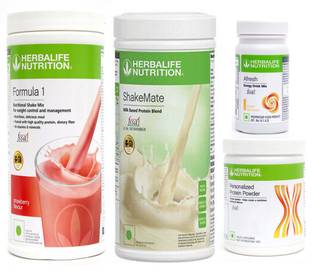 Herbalife Nutrition Formula 1 Shake Strawberry + Protein Powder 200 G + Afresh- Ginger + Shake Mate Protein Shake