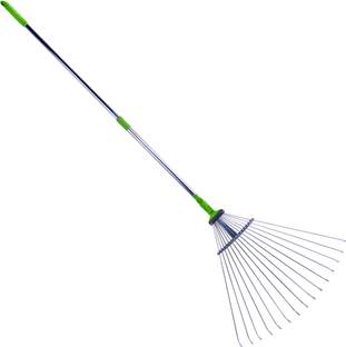 Sharpex Adjustable Garden Leaf Rake Leaf Rake