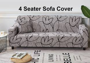 lukzer Polyester Floral 4 Seater Sofa Cover