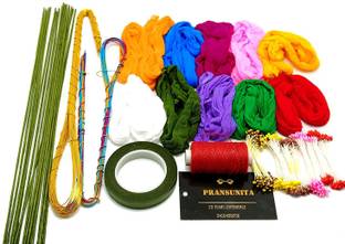 PRANSUNITA Complete Stocking Flower Making kit for Beginners - Includes Flower Making