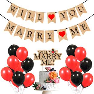 ZYOZI 27 Will You Marry me Banner for Marriage Proposal, Wedding Proposal Decorations